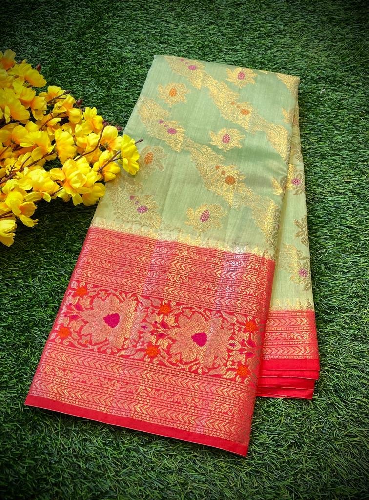 Bandhani Tie & Dyed Chiniya Silk Sarees | JCL730